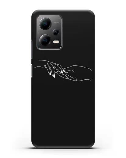 Чехол с рисунком одной линией Прикосновение силиконовый для Xiaomi Poco X5