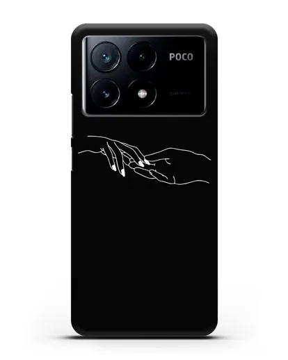 Чехол с рисунком одной линией Прикосновение силиконовый для Xiaomi Poco X6 Pro