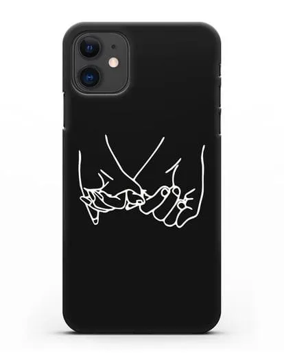 Чехол с рисунком одной линией Влюбленная пара силиконовый для iPhone 11