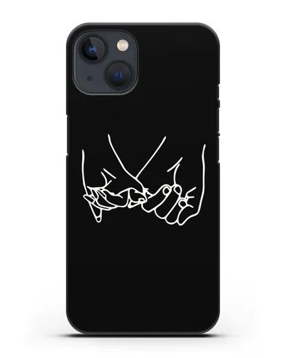 Чехол с рисунком одной линией Влюбленная пара силиконовый для iPhone 13 Mini