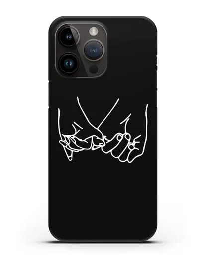 Чехол с рисунком одной линией Влюбленная пара силиконовый для iPhone 14 Pro Max