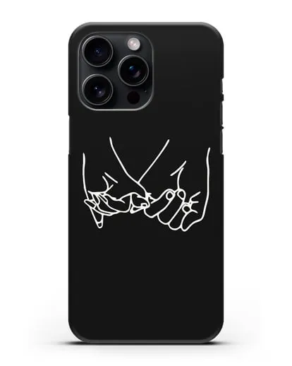 Чехол с рисунком одной линией Влюбленная пара силиконовый для iPhone 15 Pro Max