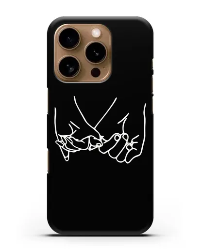 Чехол с рисунком одной линией Влюбленная пара силиконовый для iPhone 16 Pro