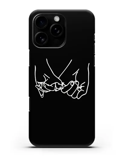 Чехол с рисунком одной линией Влюбленная пара силиконовый для iPhone 16 Pro Max