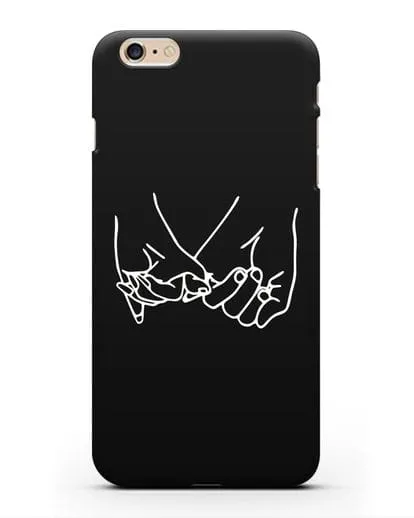 Чехол с рисунком одной линией Влюбленная пара силиконовый для iPhone 6 Plus