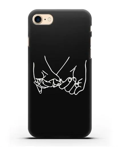 Чехол с рисунком одной линией Влюбленная пара силиконовый для iPhone 8