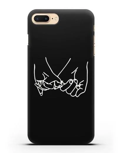 Чехол с рисунком одной линией Влюбленная пара силиконовый для iPhone 8 Plus