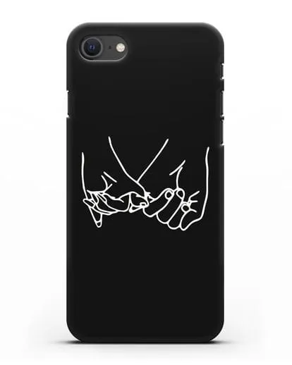 Чехол с рисунком одной линией Влюбленная пара силиконовый для iPhone SE 2020