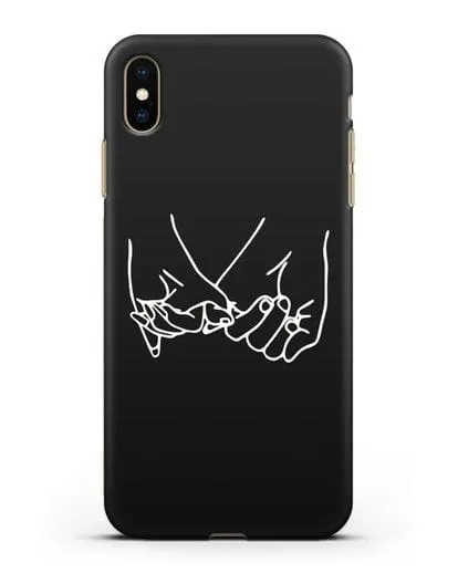 Чехол с рисунком одной линией Влюбленная пара силиконовый для iPhone XS Max