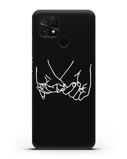 Чехол с рисунком одной линией Влюбленная пара силиконовый для Xiaomi Poco C40