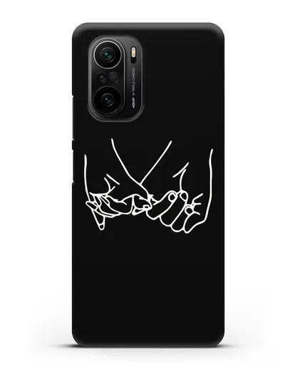 Чехол с рисунком одной линией Влюбленная пара силиконовый для Xiaomi Poco F3