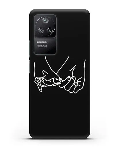 Чехол с рисунком одной линией Влюбленная пара силиконовый для Xiaomi Poco F4