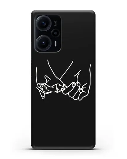 Чехол с рисунком одной линией Влюбленная пара силиконовый для Xiaomi Poco F5