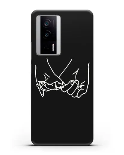 Чехол с рисунком одной линией Влюбленная пара силиконовый для Xiaomi Poco F5 Pro