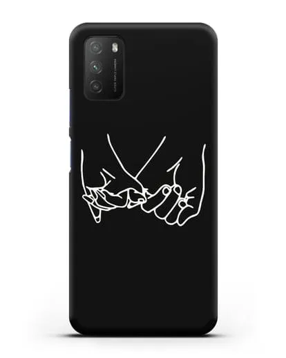 Чехол с рисунком одной линией Влюбленная пара силиконовый для Xiaomi Poco M3