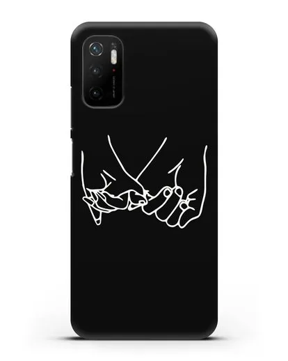 Чехол с рисунком одной линией Влюбленная пара силиконовый для Xiaomi Poco M3 Pro