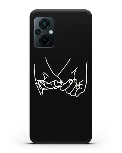 Чехол с рисунком одной линией Влюбленная пара силиконовый для Xiaomi Poco M5