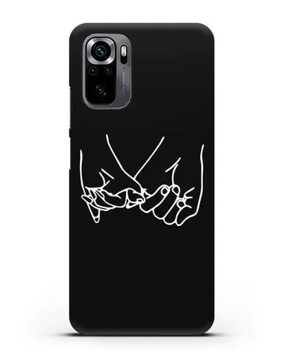 Чехол с рисунком одной линией Влюбленная пара силиконовый для Xiaomi Poco M5s