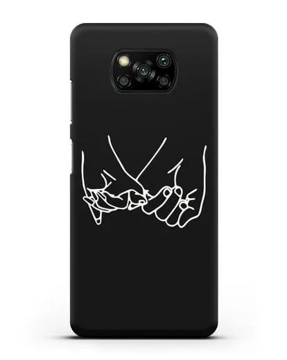 Чехол с рисунком одной линией Влюбленная пара силиконовый для Xiaomi Poco X3