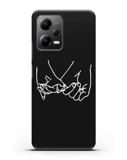 Чехол с рисунком одной линией Влюбленная пара силиконовый для Xiaomi Poco X5