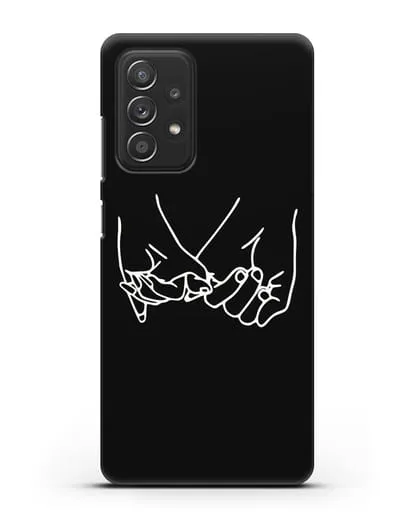 Чехол с рисунком одной линией Влюбленная пара силиконовый для Samsung Galaxy A53