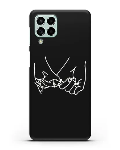 Чехол с рисунком одной линией Влюбленная пара силиконовый для Samsung Galaxy M53 [SM-M536]