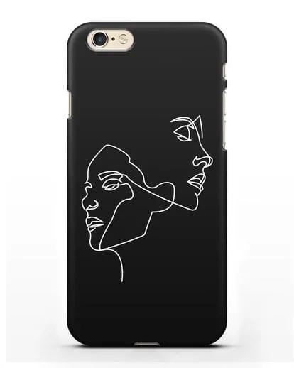 Чехол с рисунком одной линией Девушки силиконовый для iPhone 6s