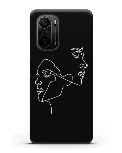 Чехол с рисунком одной линией Девушки силиконовый для Xiaomi Poco F3 Pro