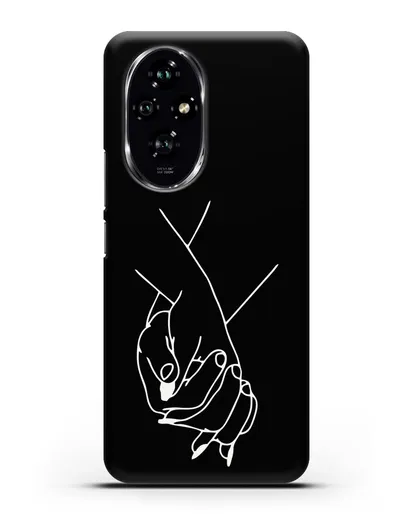 Чехол с рисунком одной линией Руки влюбленных силиконовый для Honor 200