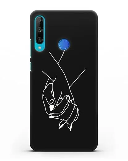 Чехол с рисунком одной линией Руки влюбленных силиконовый для Honor 9C
