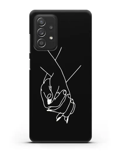 Чехол с рисунком одной линией Руки влюбленных силиконовый для Samsung Galaxy A53