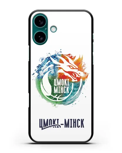 Чехол с символикой Цмоки-Минск силиконовый для iPhone 16 Plus