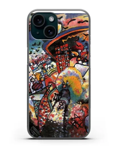 Чехол Москва. Красная площадь (Кандинский Василий) силиконовый для iPhone 15