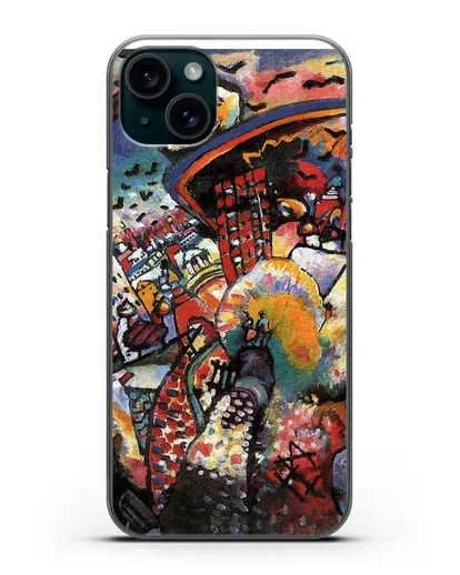 Чехол Москва. Красная площадь (Кандинский Василий) силиконовый для iPhone 15 Plus