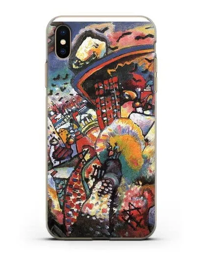 Чехол Москва. Красная площадь (Кандинский Василий) силиконовый для iPhone XS Max