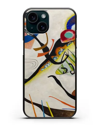 Чехол Синий сегмент (Кандинский Василий) силиконовый для iPhone 15