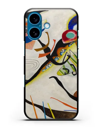 Чехол Синий сегмент (Кандинский Василий) силиконовый для iPhone 16