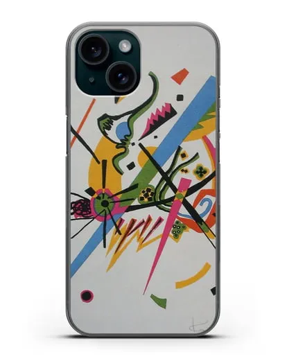Чехол Маленькие миры (Кандинский Василий) силиконовый для iPhone 15