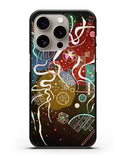 Чехол Движение I (Кандинский Василий) силиконовый для iPhone 15 Pro