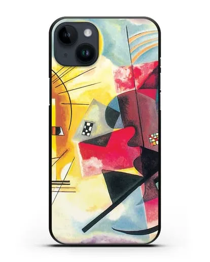 Чехол Желто-красно-синий (Кандинский Василий) силиконовый для iPhone 14 Plus