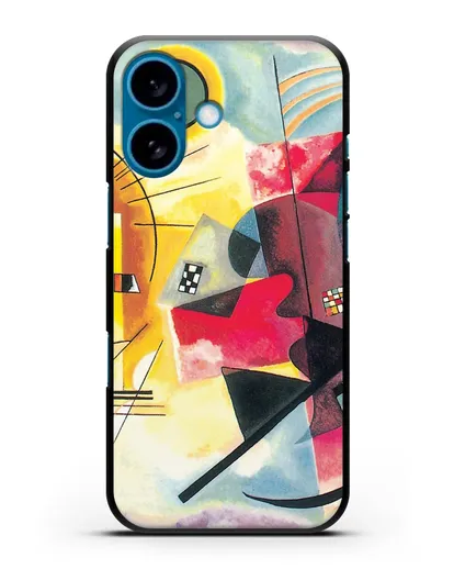 Чехол Желто-красно-синий (Кандинский Василий) силиконовый для iPhone 16