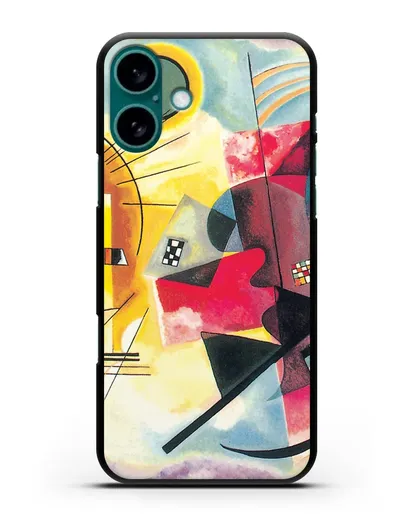 Чехол Желто-красно-синий (Кандинский Василий) силиконовый для iPhone 16 Plus