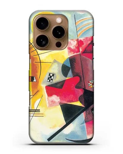 Чехол Желто-красно-синий (Кандинский Василий) силиконовый для iPhone 16 Pro