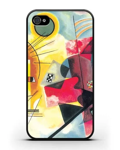 Чехол Желто-красно-синий (Кандинский Василий) силиконовый для iPhone 4/4s