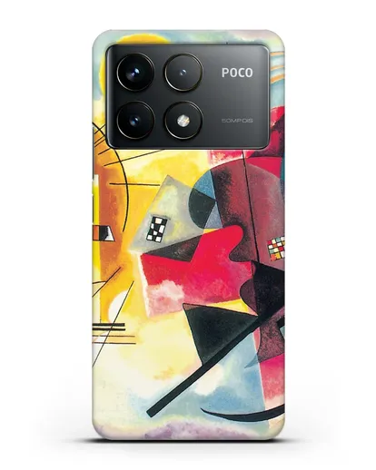 Чехол Желто-красно-синий (Кандинский Василий) силиконовый для Xiaomi Poco F6 Pro