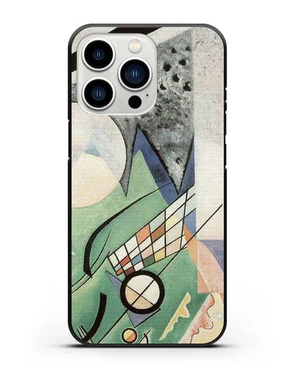 Чехол Зеленая композиция (Кандинский Василий) силиконовый для iPhone 13 Pro