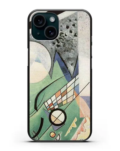 Чехол Зеленая композиция (Кандинский Василий) силиконовый для iPhone 15