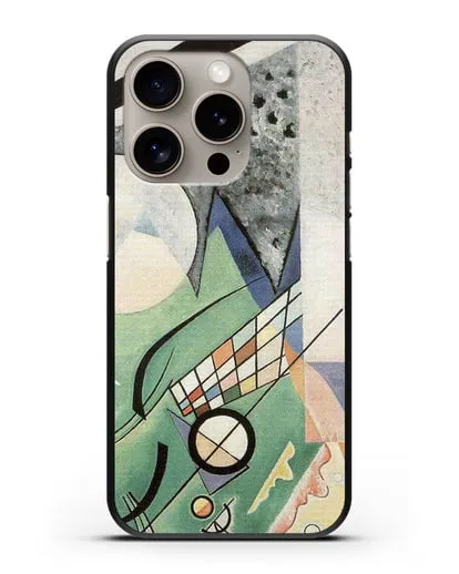 Чехол Зеленая композиция (Кандинский Василий) силиконовый для iPhone 15 Pro