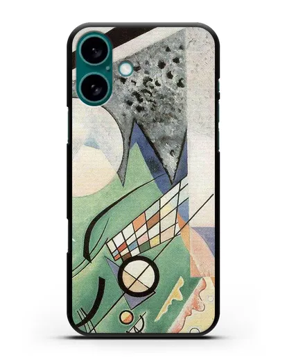 Чехол Зеленая композиция (Кандинский Василий) силиконовый для iPhone 16 Plus