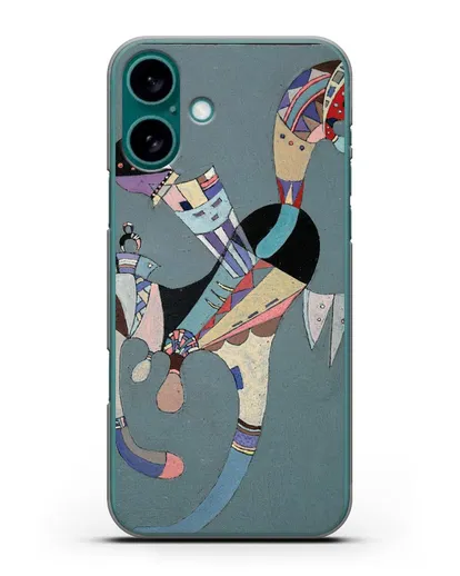 Чехол Плавающая фигура (Кандинский Василий) силиконовый для iPhone 16 Plus